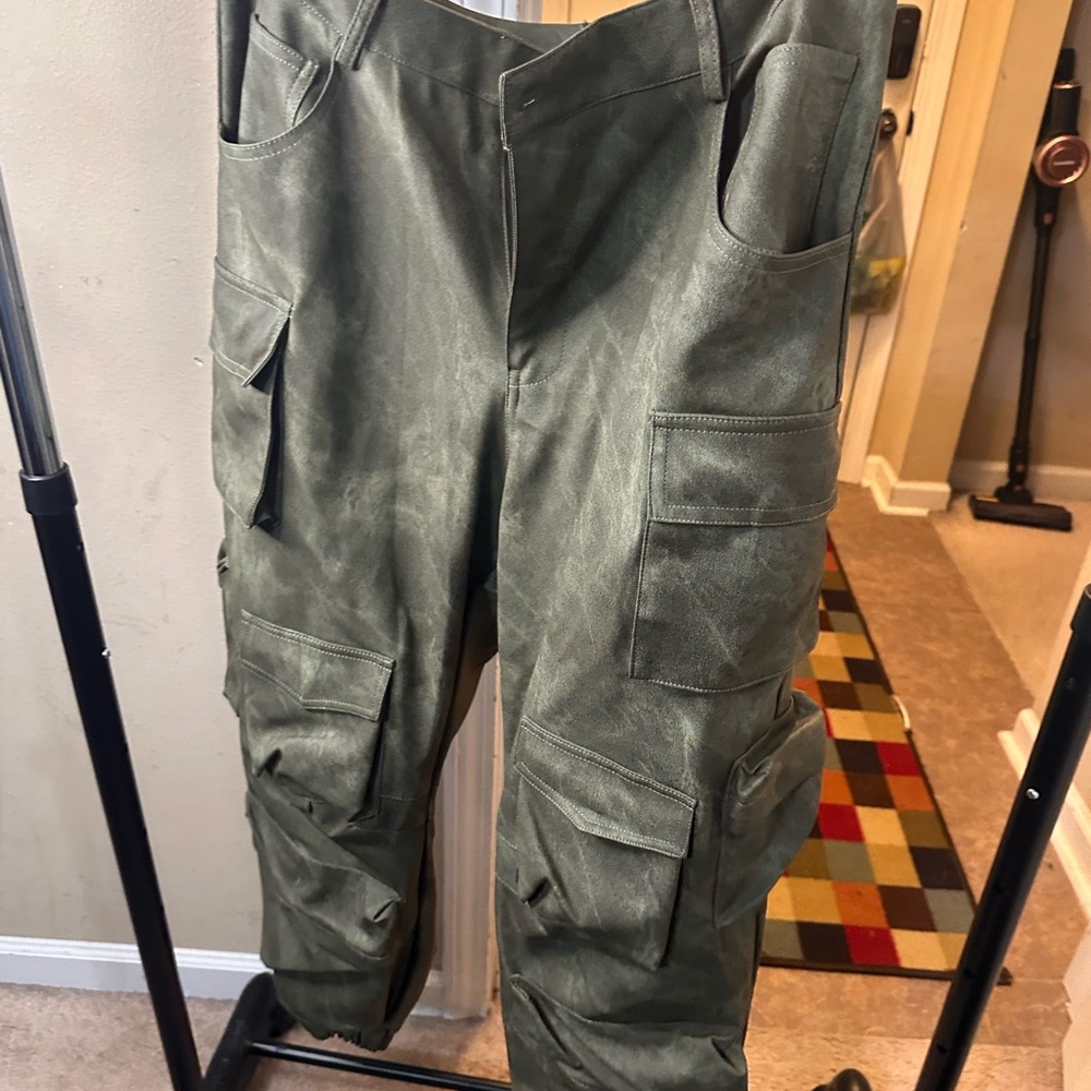 Olive Cargo Pants for Women